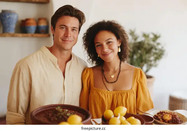 Couple Enjoying a Meal Together