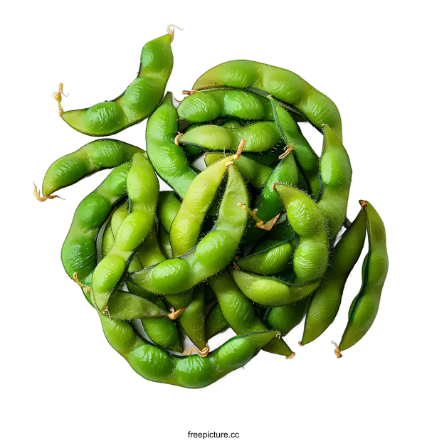 [Transparent Background PNG]A Pile of Fresh Edamame Beans