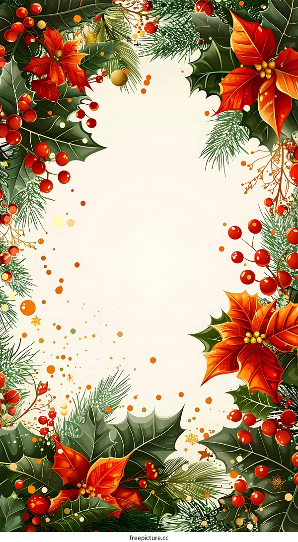 Christmas Floral Frame