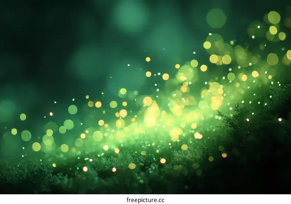 Abstract Green Lights Background