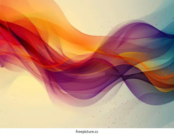 Dynamic and Vivid Flowing Wave Abstract Art