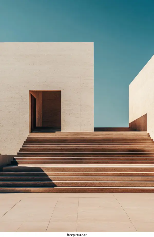 Modern Architecture Exterior Steps and Building