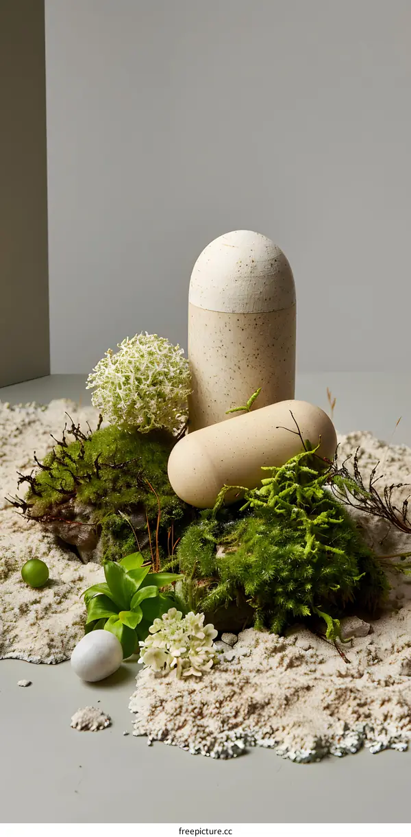 Ceramic Objects in a Minimalist Nature Setting