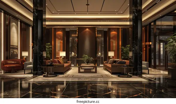 Luxurious Hotel Lobby Interior Design