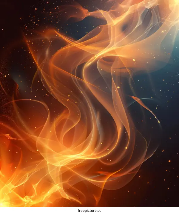 Abstract Fiery Flowing Art Design