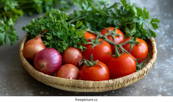 Fresh vegetables on a table