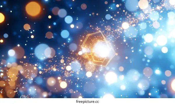 Abstract Bokeh Background with Geometric Design