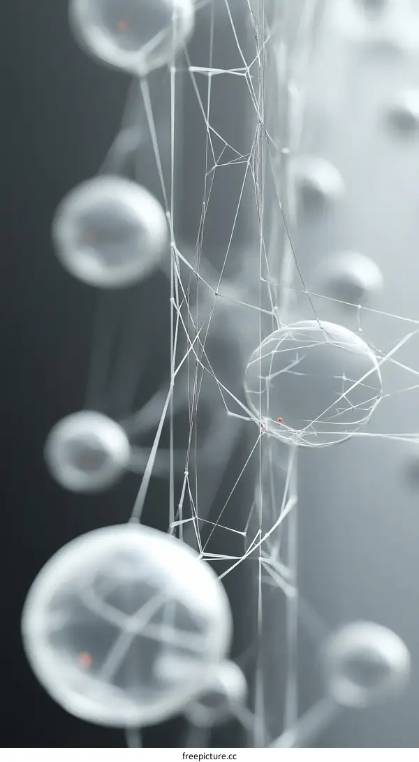 Abstract Network of Transparent Bubbles