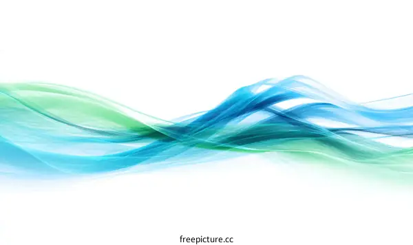 Abstract Blue and Green Wave Design