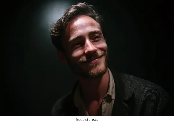 Close-up Portrait of a Caucasian Man