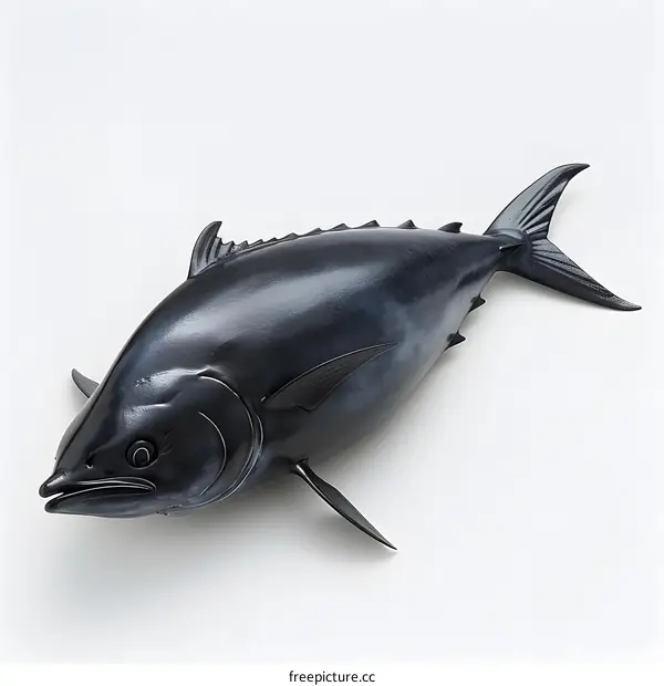 A Single Tuna Fish on White Background