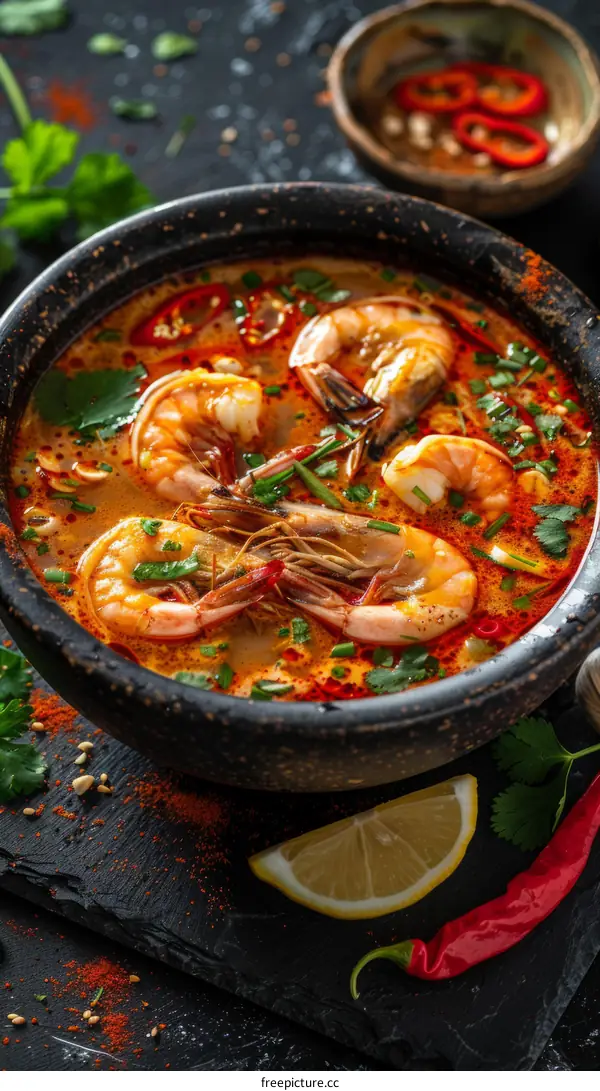 Tom Yum Soup: A spicy and flavorful Thai dish