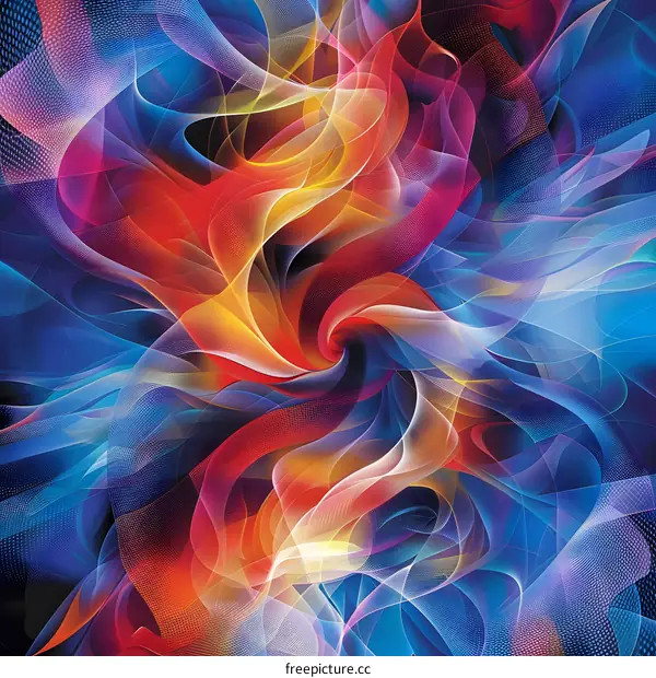 Colorful abstract silk