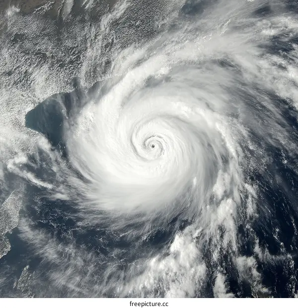 Satellite View of a Powerful Tropical Cyclone