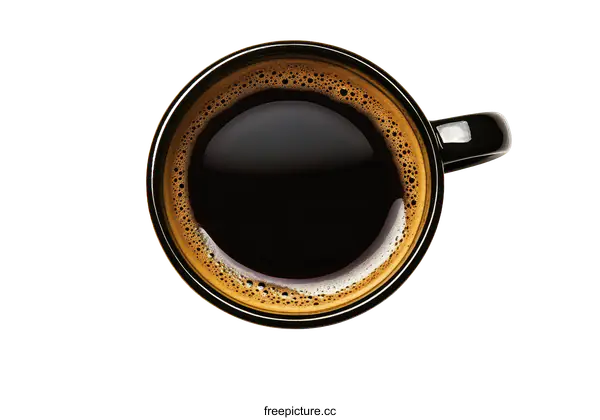 [Transparent Background PNG]Close Up of Black Coffee in a Mug