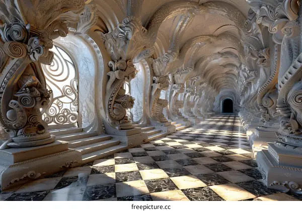 Hallway of Ancient Statues