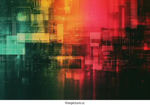 Abstract colorful background with a glitch effect