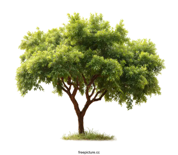 [Transparent Background PNG]Isolated Green Tree Against White Background
