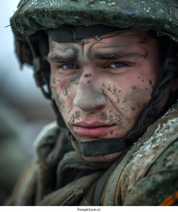 Portrait of a Russian soldier