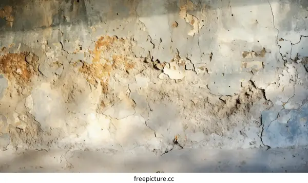 old weathered whitewashed wall texture background