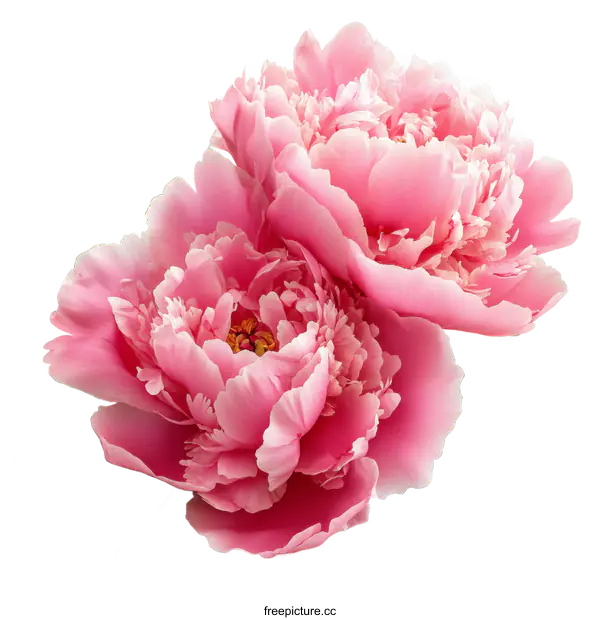 [Transparent Background PNG]Close-up Pink Peonies Floral Arrangement