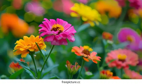 Colorful Flowers in a Garden