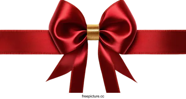 [Transparent Background PNG]Elegant Red Ribbon Bow Gift Decoration