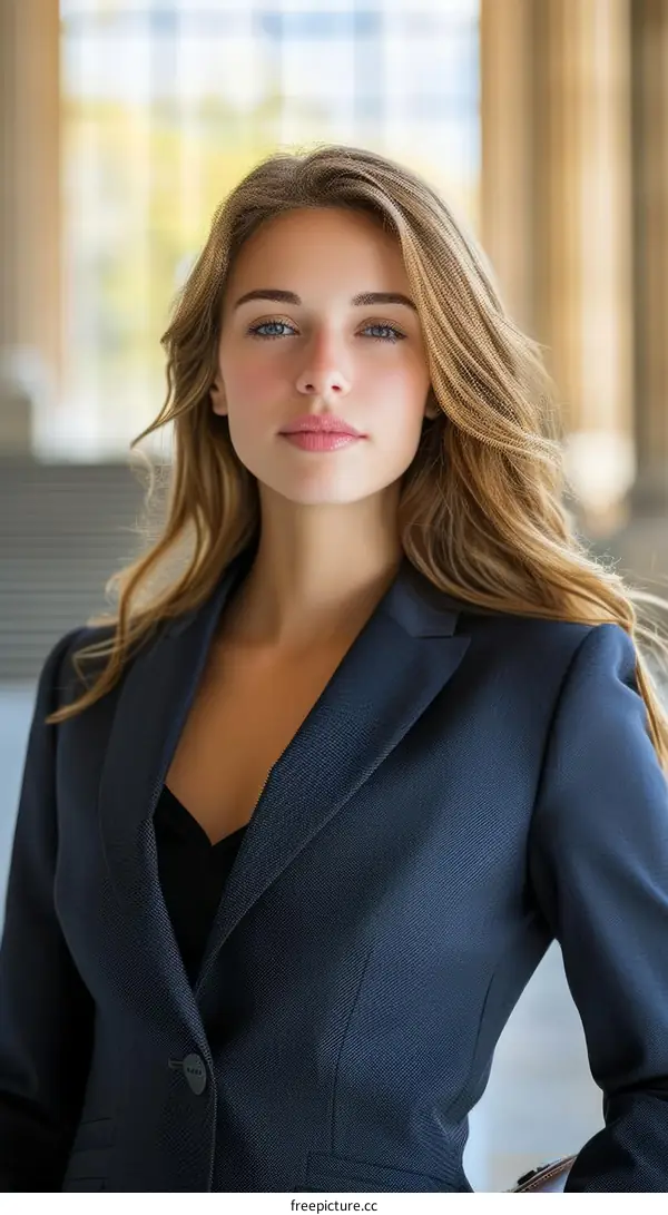 Portrait of a young professional woman wearing a suit
