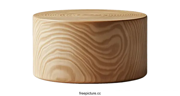 [Transparent Background PNG]Simple Cylindrical Wooden Table Base