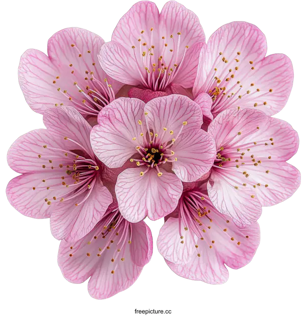 [Transparent Background PNG]Close Up of Beautiful Pink Blossoms