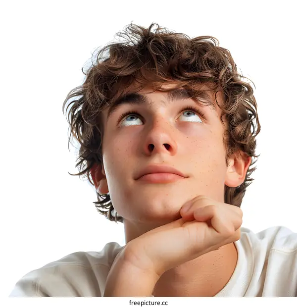 Portrait of a Contemplative Young Man