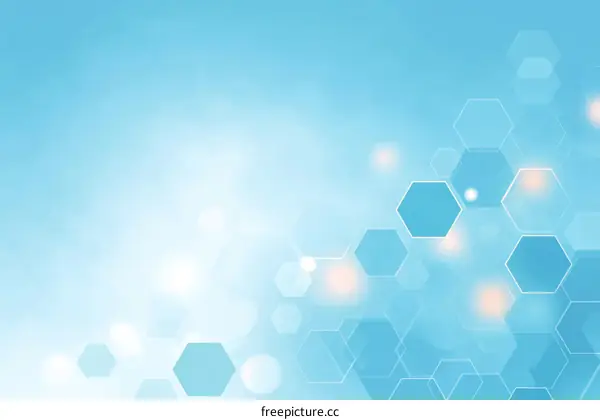 Abstract Light Blue Hexagon Background Design