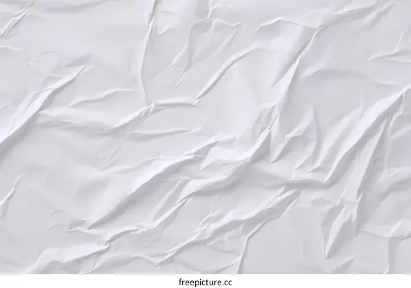 Wrinkled White Paper Texture Background