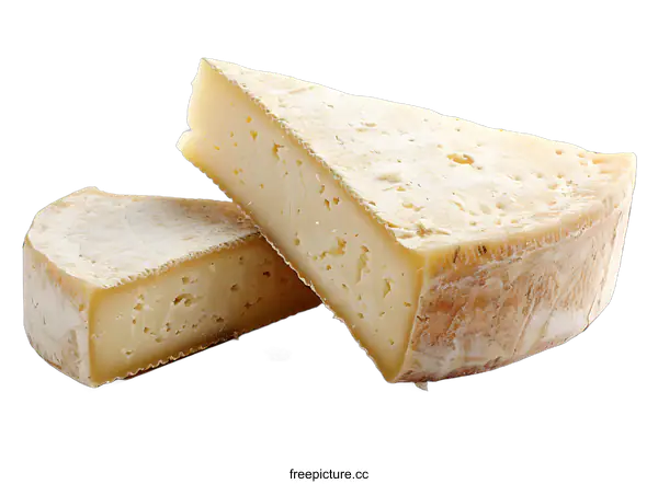 [Transparent Background PNG]Two Pieces of Cheese on White Background