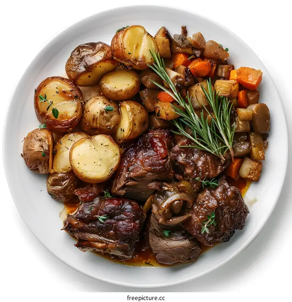 Beef stew with vegetables and potatoes