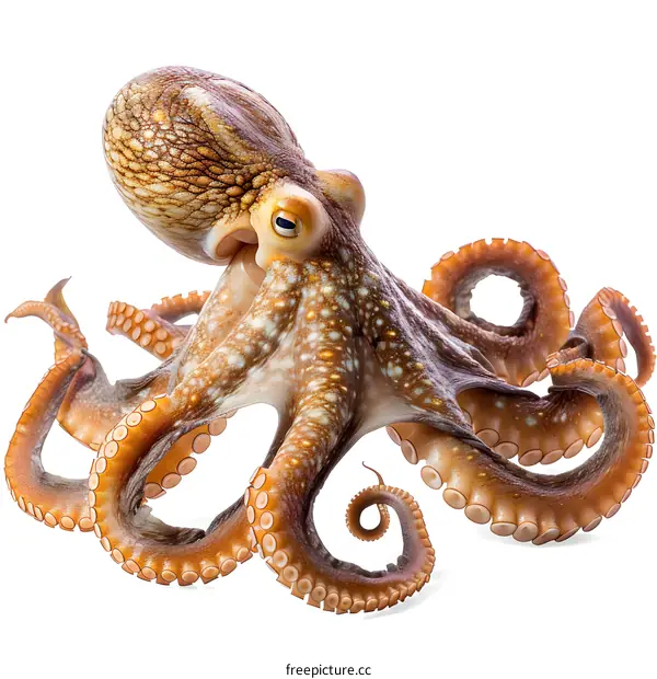Octopus on White Background