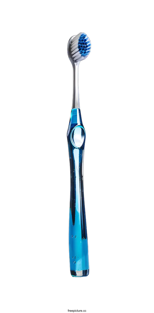 [Transparent Background PNG]Blue Toothbrush with White Bristles