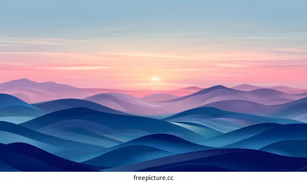 Sunset Over the Hills