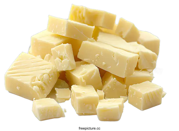 [Transparent Background PNG]A pile of white chocolate pieces