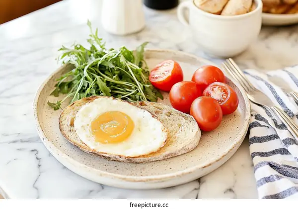 Delicious Fried Egg Breakfast Plate