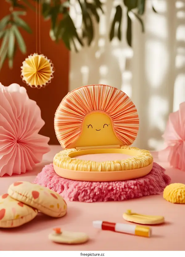 Smiling Sun Compact Makeup Powder  for Kids