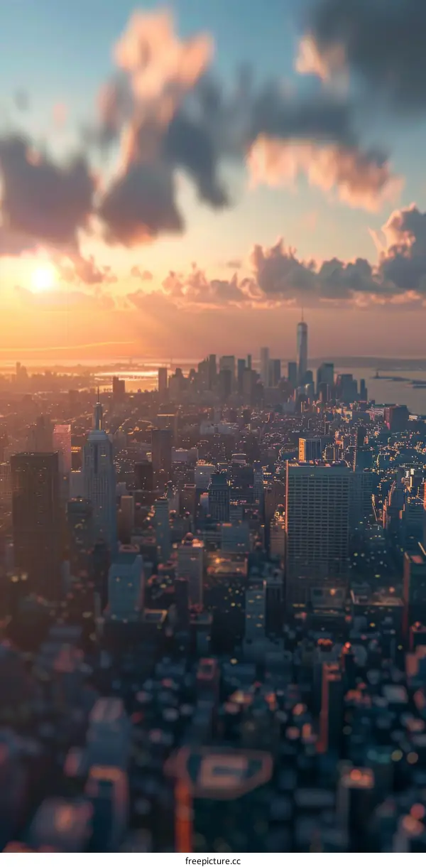 Mesmerizing Manhattan Sunset Skyline