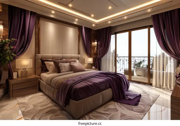 Luxury Bedroom Interior Design Illustration