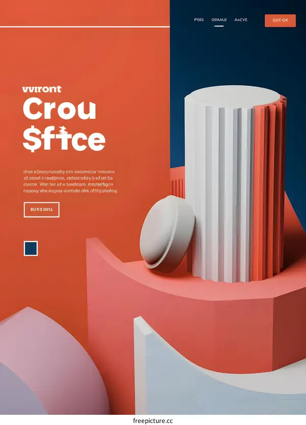 Abstract Shapes and Geometric Forms 3D Design