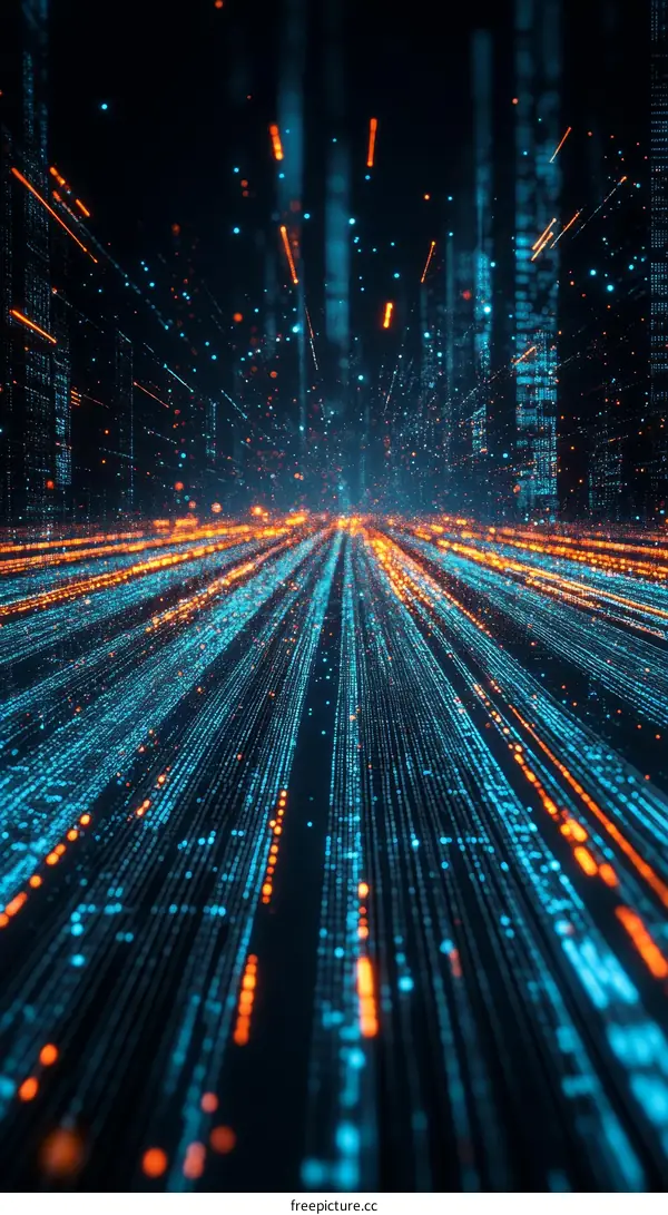 Digital Cityscape Futuristic Technology