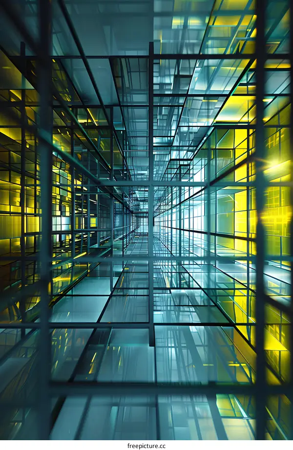 Abstract Glass and Steel Structure