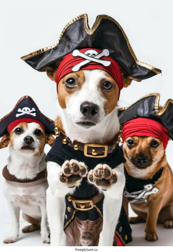 Three Pirate Dogs: A Hilarious Canine Crew