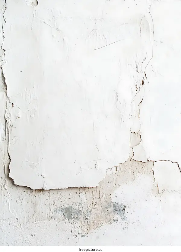 White Cracked Wall Texture Background