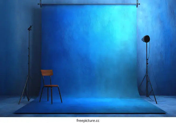 Professional Studio Backgrounds Blue Color