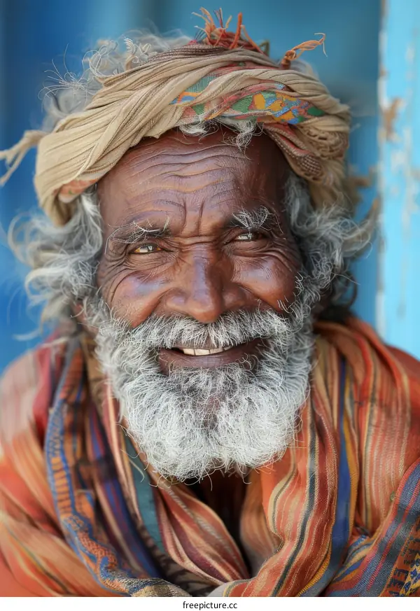 Portrait of a Smiling Elderly Person